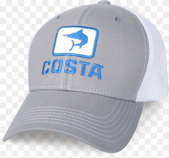 marlin fitted stretch trucker - costa marlin stretch fitted grey white trucker hat
