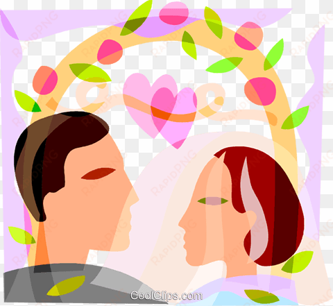 married couple royalty free vector clip art illustration
