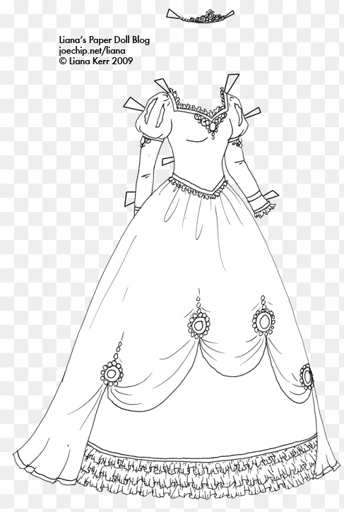 masquerade dresses clipart gown black and white costume - coloring pages of princess dresses