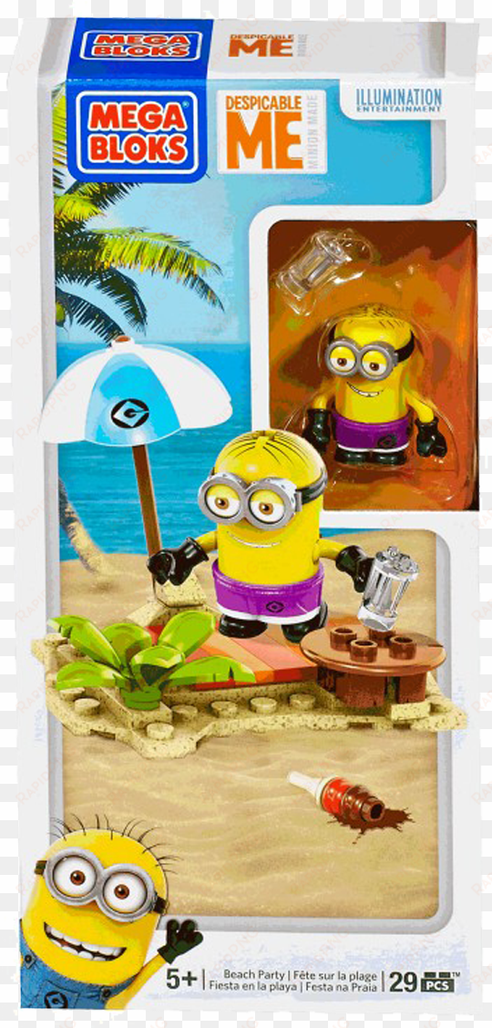 mega bloks despicable me beach party set - despicable me minions party pack
