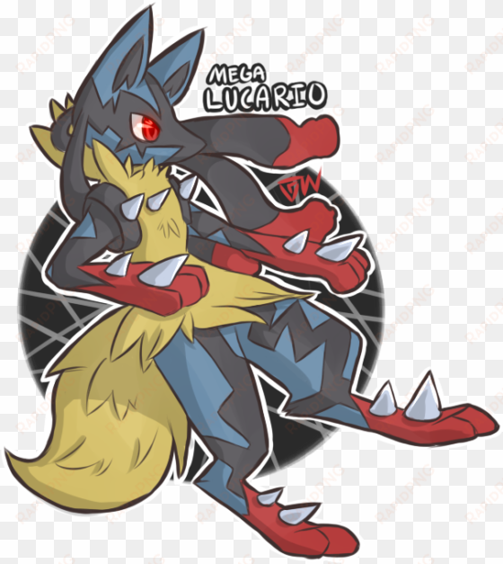 mega lucario - cartoon