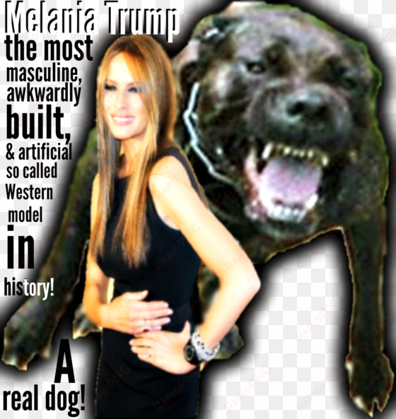 melania trump is the most masculine, awkwardly built - melania trump and dog