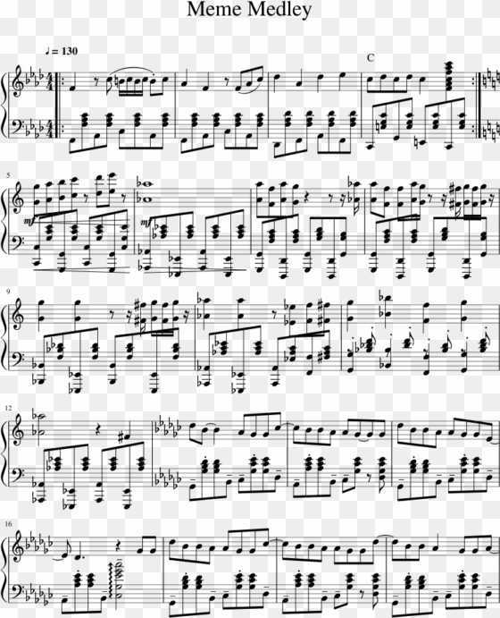 meme medley sheet music 1 of 3 pages - your reality piano sheet music