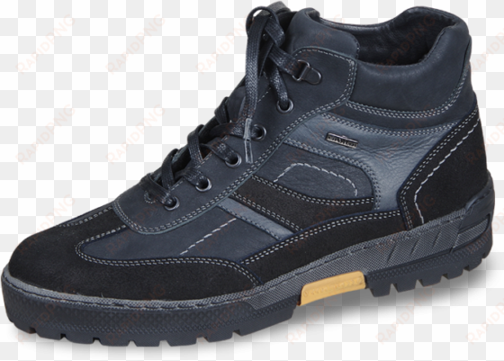men's winter boots from nappa and suede with yellow - shoe