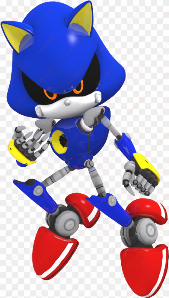 metal sonic - png - metal sonic and sonic running