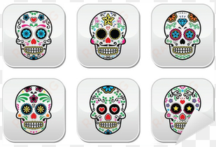 mexican sugar skull, dia de los muertos buttons set - jolly coroner: a picaresque novel