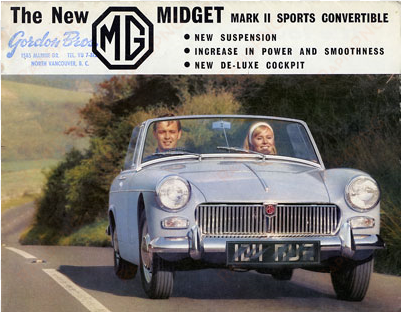 midget sales catalog-brochure - mg car