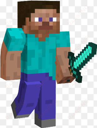 minecraft diamond sword png - minecraft steve with pickaxe