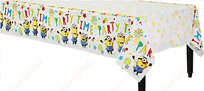 minions plastic table cover - amscan minions table cover birthday party supplies