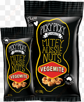 mitey aussie nuts - picky peanuts savoury honey 80g x 10