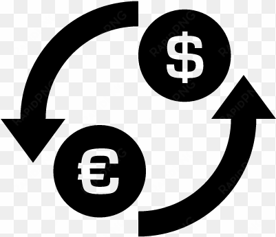 money exchange dollar euro symbol vector - simbolo de cambio de moneda