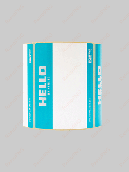 montana hello my name roll of stickers 500stk - sticker