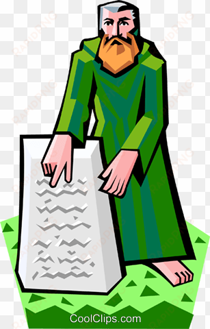 moses with the ten commandments royalty free vector - moses