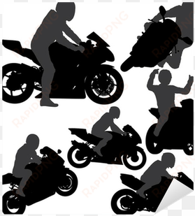 motorcycle rider silhouettes set - motorcycles rider vector