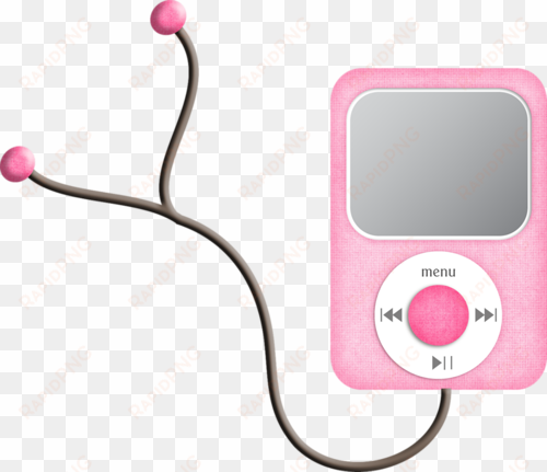 mp3 media music player vector royalty free cliparts, - ipod and headphones clipart