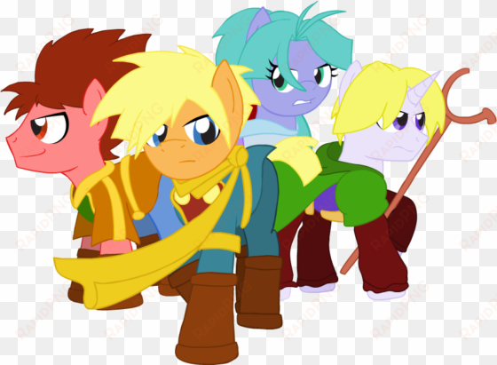mrponiator, garet, golden sun, isaac, ivan, mia, ponified, - isaac x mia golden sun