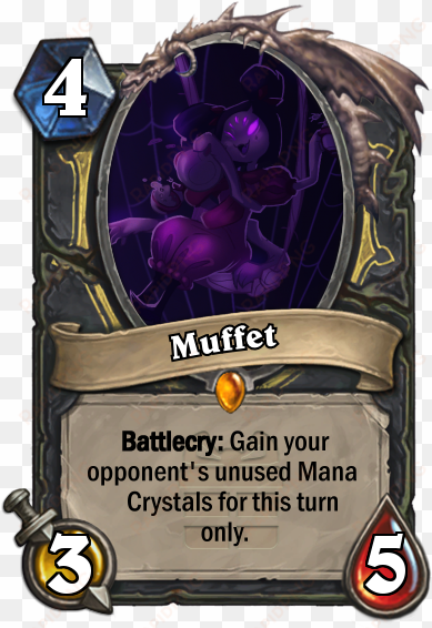 muffet's a spider that stays hidden in the cobwebs - tf2 hearthstone cards