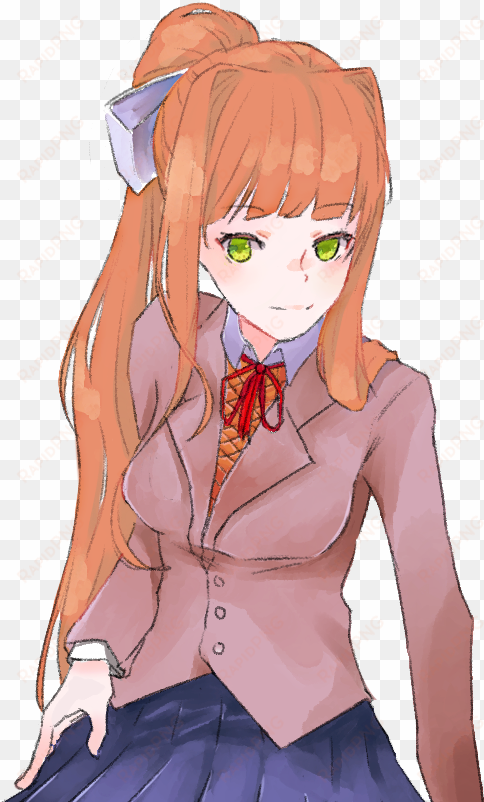 my art doki doki literature club monika monika doki - cartoon