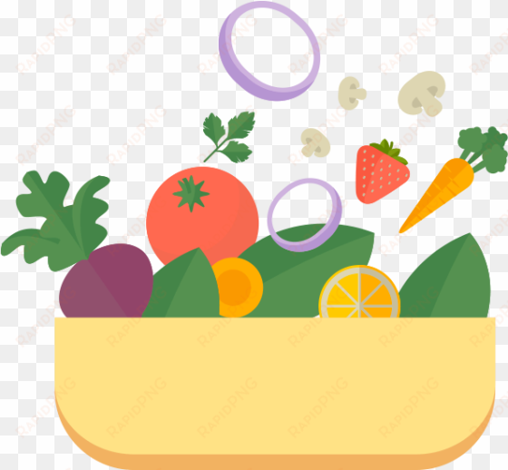 my healthy plate components - fruits and vegetables plate clipart