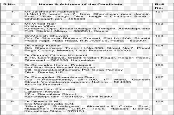 name address of the candidate roll no - physics 180 practice exam