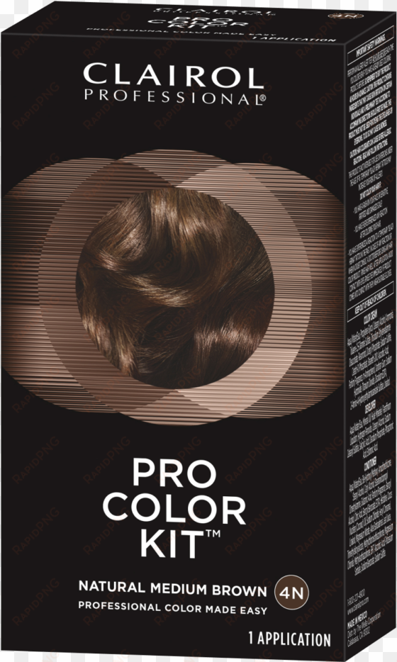 natural medium brown 4n- pro color kit by clairol professional - clairol pro color kit