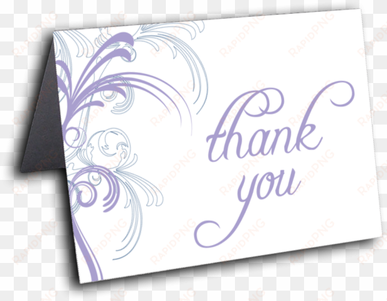 navy & purple swirl thank you card - thank you greeting cards (pk of 20)