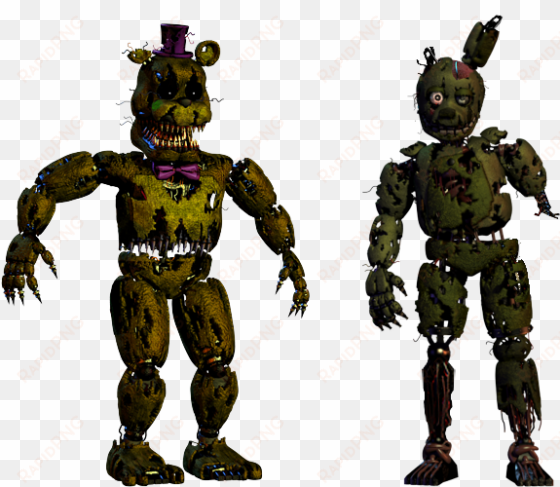 nightmare fredbear ucn based and scraptrap fnaf springtrap - five nights at freddy's - nightmare freddy 5 inch action