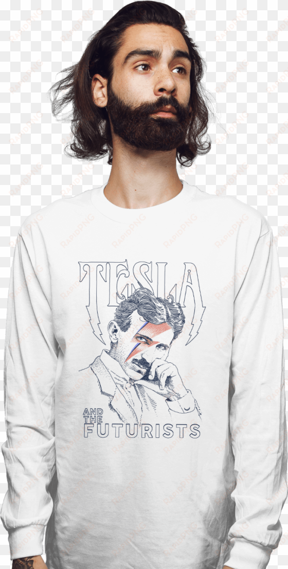 nikola tesla - long-sleeved t-shirt