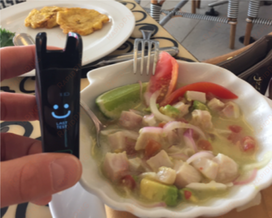 nima, ceviche, and tostones - tostones
