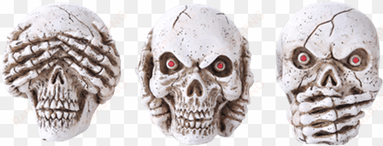 no evil skulls 3 piece set - no evil skulls - statues
