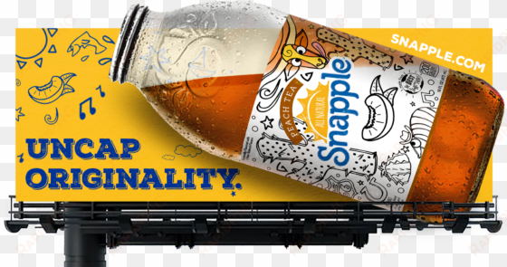 nsac snapple campaign - snapple orangeade, 16 fl oz glass bottles, 12 pack