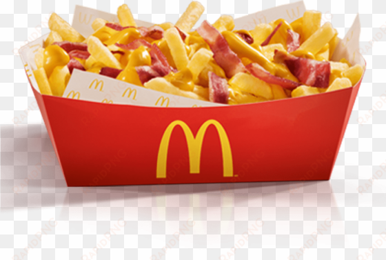 nuestras deliciosas papas fritas bañadas en salsa de - batata com cheddar mcdonald's