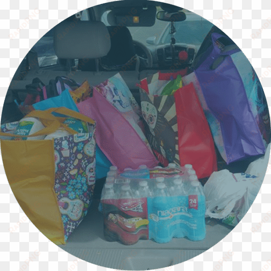 on average, each care package will usually contain - bag