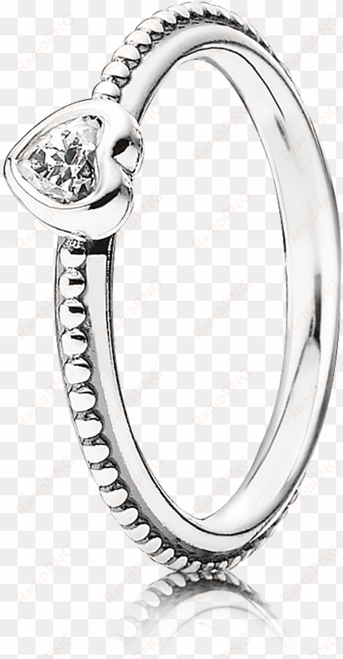 one love ring, clear cz - pandora rings