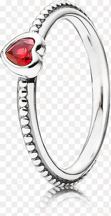 one love ring, scarlet synthetic ruby - pandora one love ring red