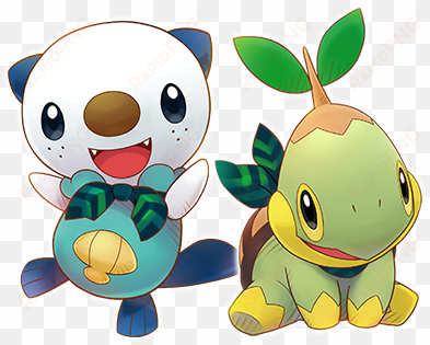 oshawatt & turtwig - pokemon super mystery dungeon oshawott