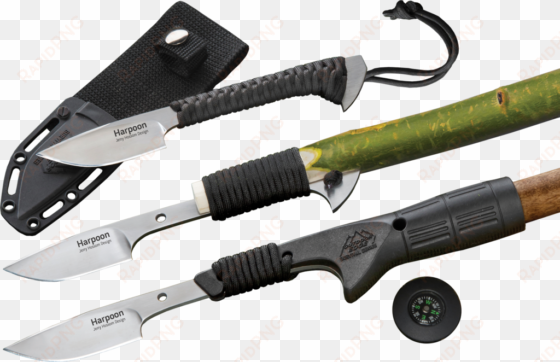 outdoor edge cutlery harpoon fixed blade knife handle - survival spear