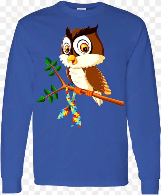 owl autism g540 gildan ls t shirt - hoot owls of the forest coloring book