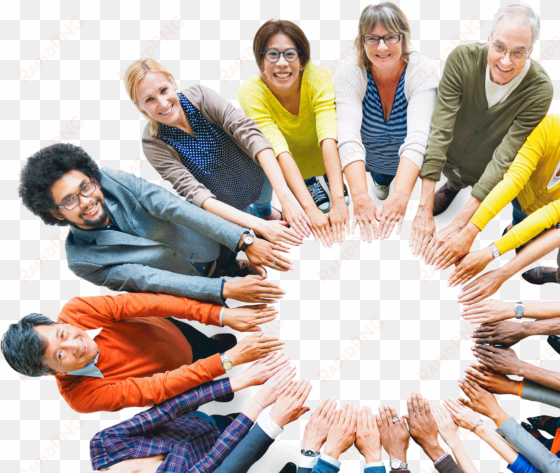 people holding out their hands