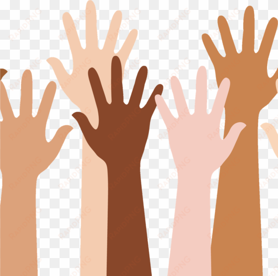 people raising hands png