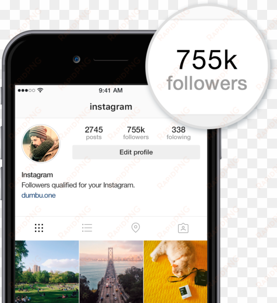 phone - instagram followers mobile