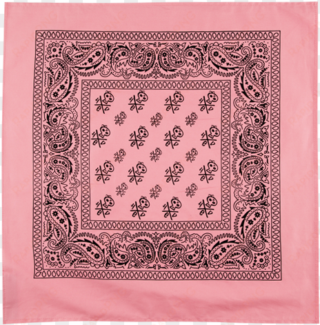 pink skulls bandana - white bandana