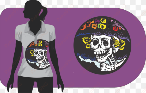 playera muertos - skull snaps vinyl record