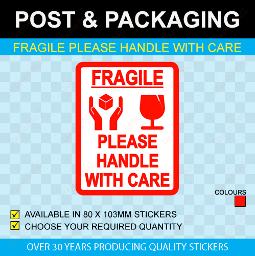 please handle with care postage stickers - handle with care