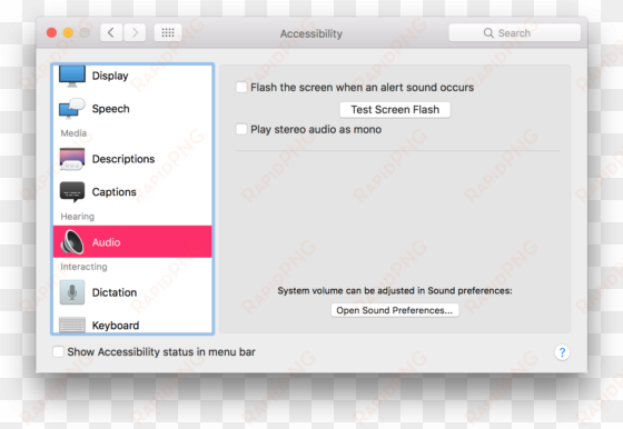 ] plex media player puts macos in sound accessibility - macos