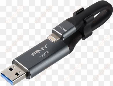 pny usb flash drive duo link apple 128gb - pny duo-link on-the-go 128 gb flash drive - usb 3.0/apple