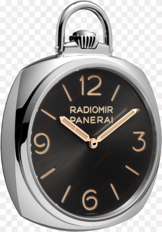 pocket watch 3 days oro bianco - panerai radiomir 1940 47 brown dial brown leather strap