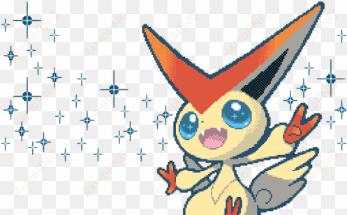 pokemon pixel art caps transparent victini gen v fabulous - victini gif pixel