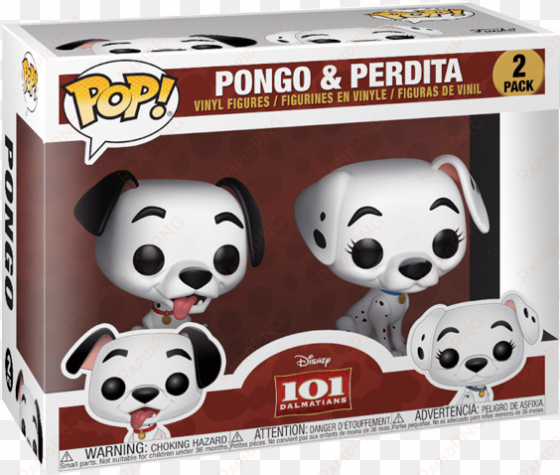 pongo & perdita us exclusive pop vinyl figure 2-pack - 101 dalmatians funko pop