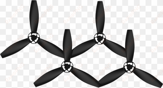 power battery and 4 black propellers for parrot bebop - parrot bebop drone 2 propeller set (red/black)
